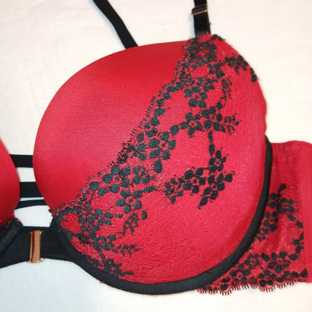 Sz.42D Womens Cacique Boost Plunge Bra - Picture 2 of 10